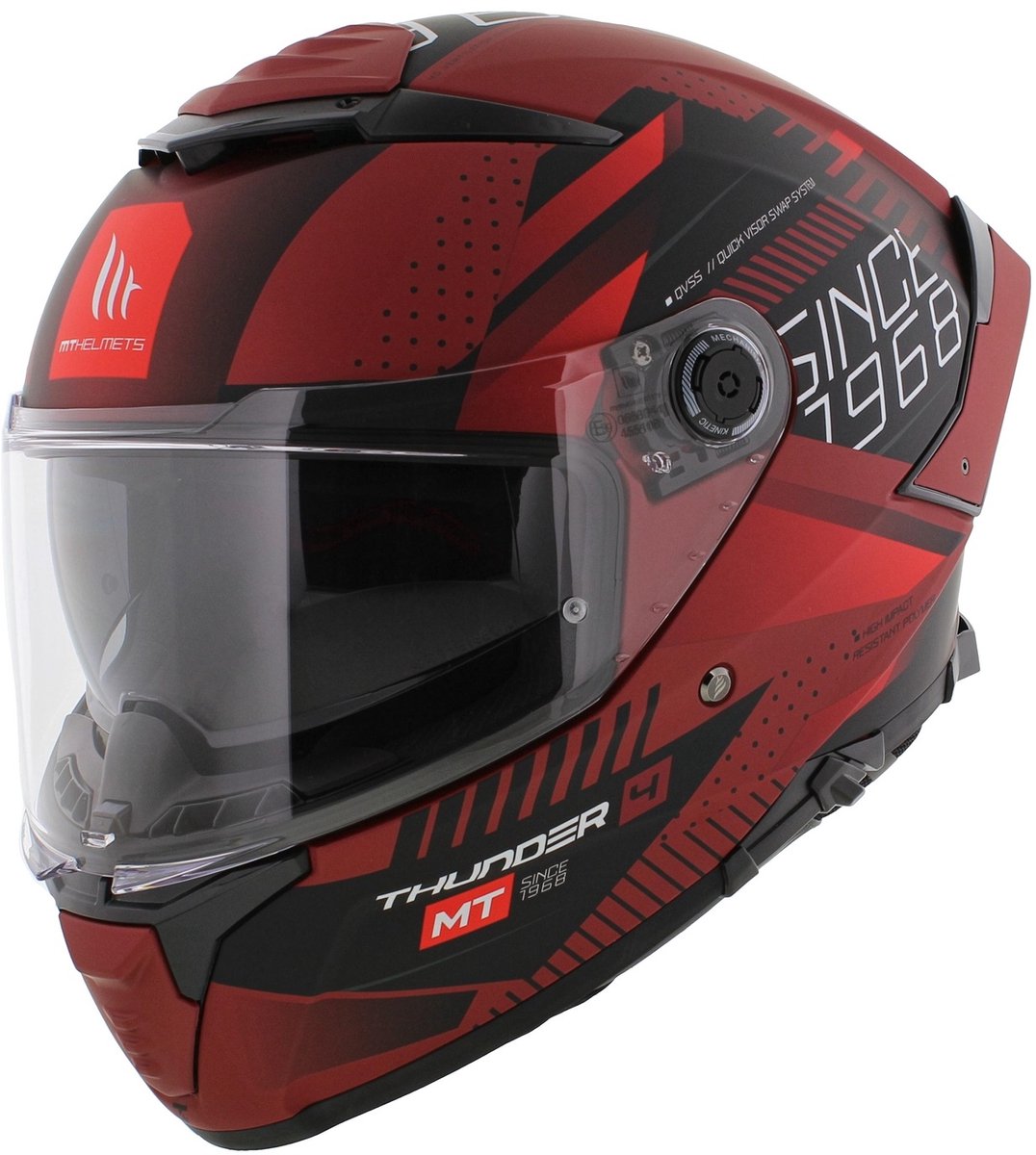MT Thunder 4 SV Integraal helm Luminence mat rood M