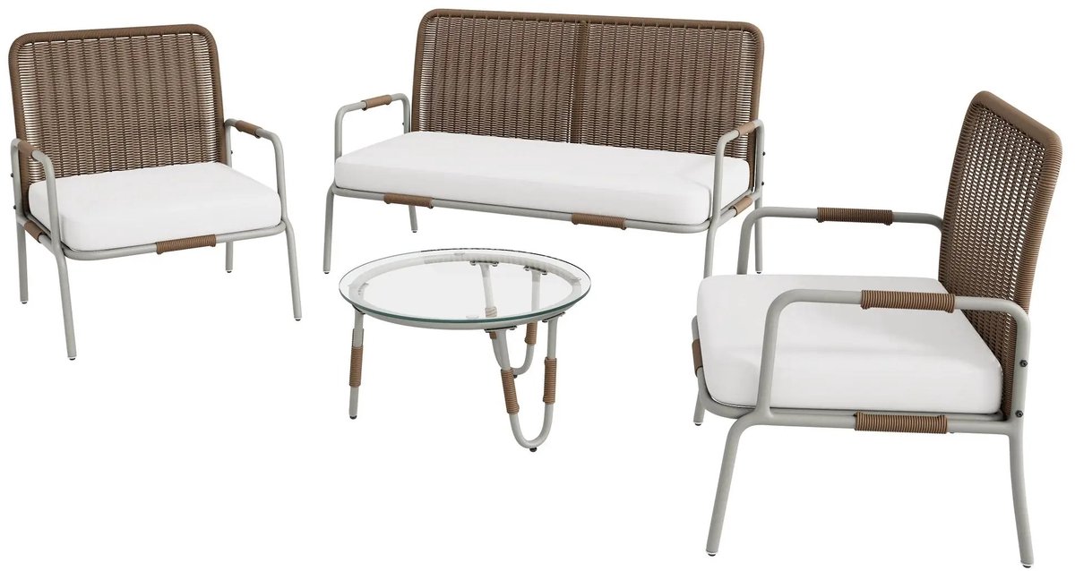 Boleen - Tuin Loungeset - loungeset - Loungeset tuinmeubels - Weerbestendig - Luxe Zitcomfort - Inclusief Koffietafel - Makelijk Schoon te Maken