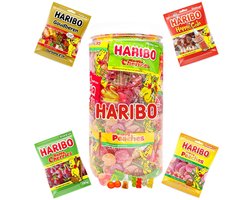 Haribo Happy Heroes méga mélange de bonbons - Happy Cola, Gold Bears, Happy Peaches & Happy Cherries - sachets de bonbons - 700g