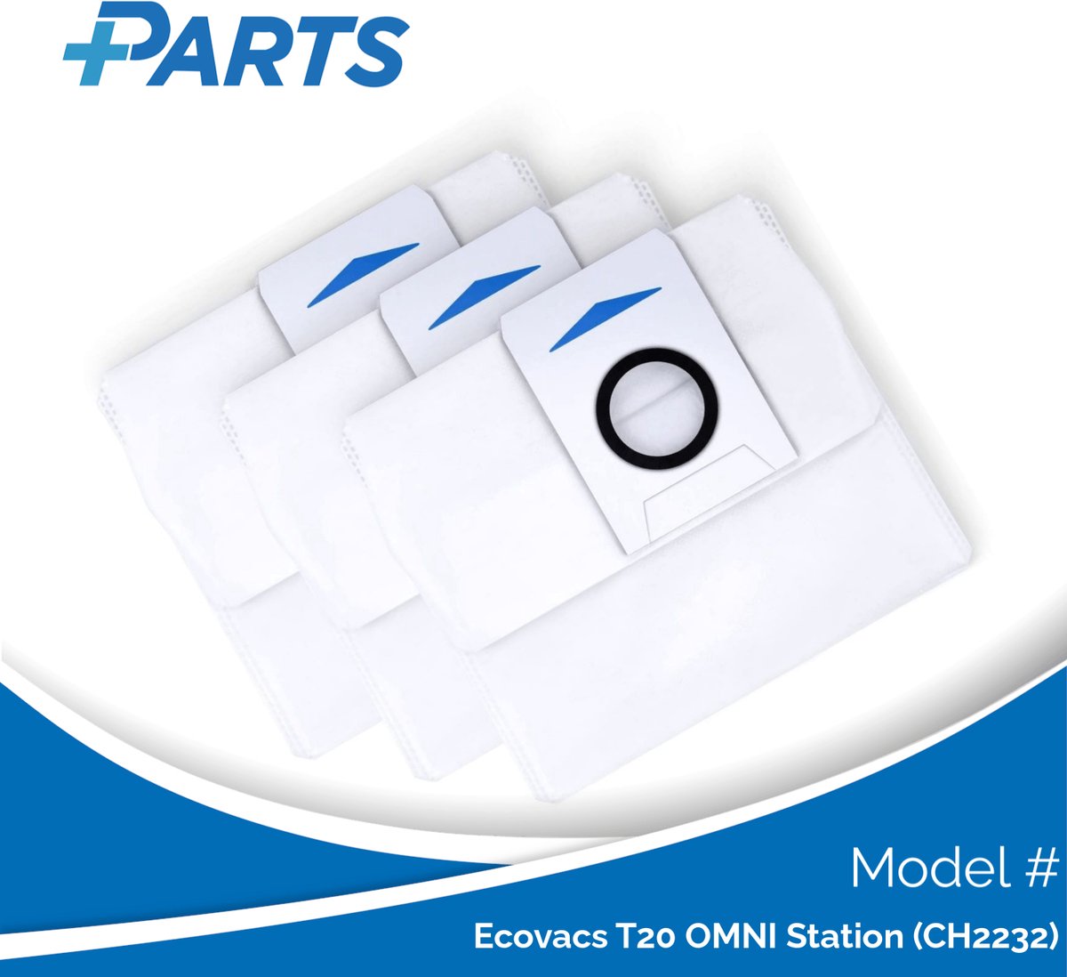 Ecovacs T20 OMNI Station (CH2232) Stofzakken (3 Stuks, Plus.Parts® alternatief voor D-DB03-0003)