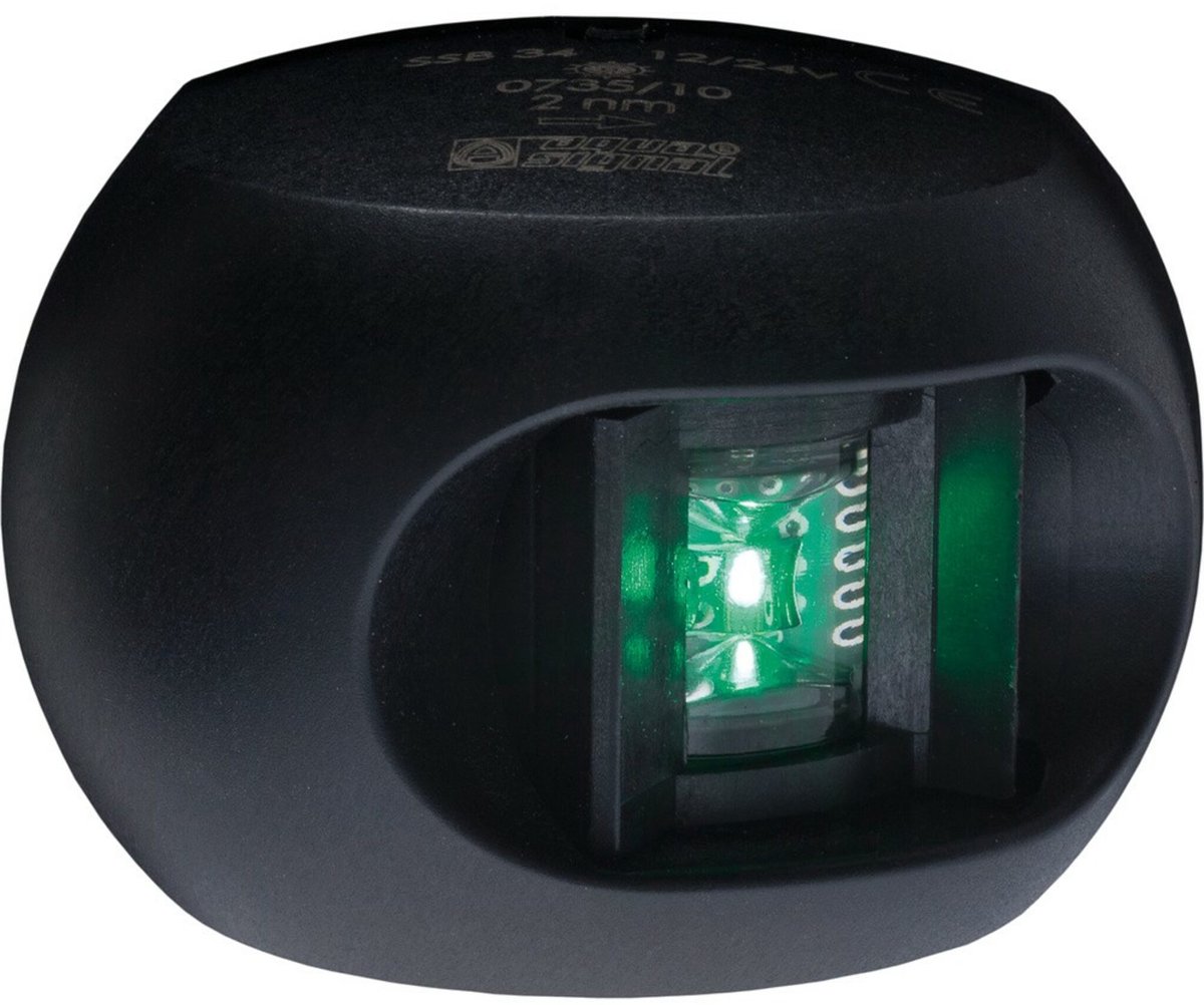 Aqua Signal Serie 34 zwart Stuurboord LED Navigatielicht