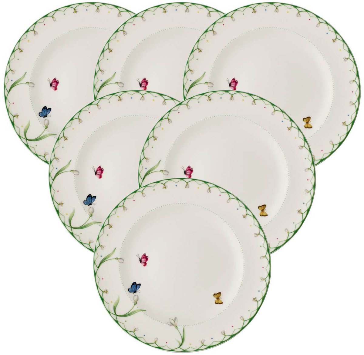 Speiseteller Colourful Spring ø 27 cm Set van 6