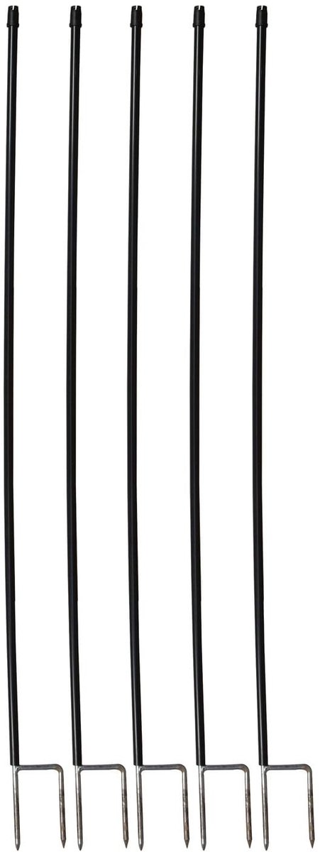 Horizont vervaningspaal voor netten - 105cm - Kunststof- Dubbele punt - 5 stuks