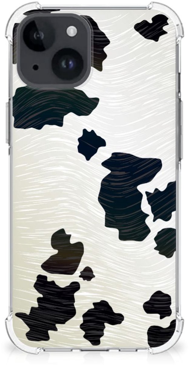 Back Cover voor iPhone 15 Case Anti-shock Koeienvlekken