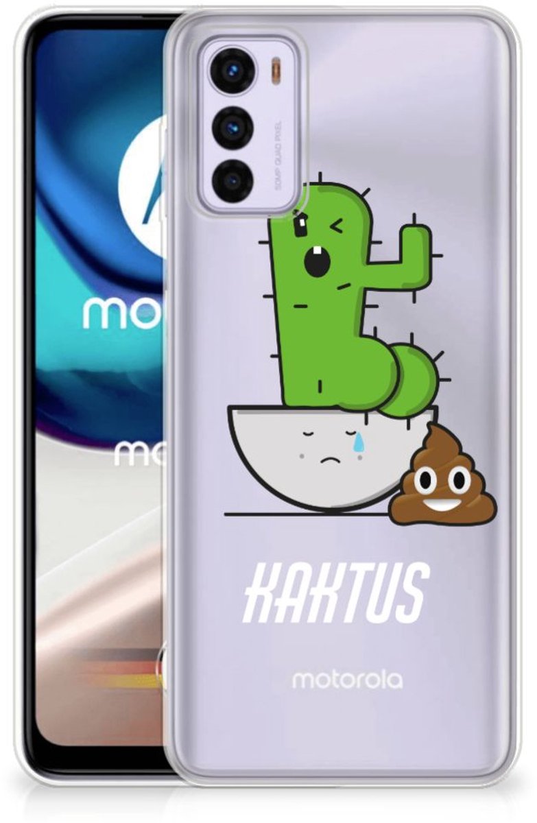 Motorola Moto G42 Telefoonhoesje met Naam Cactus Poo