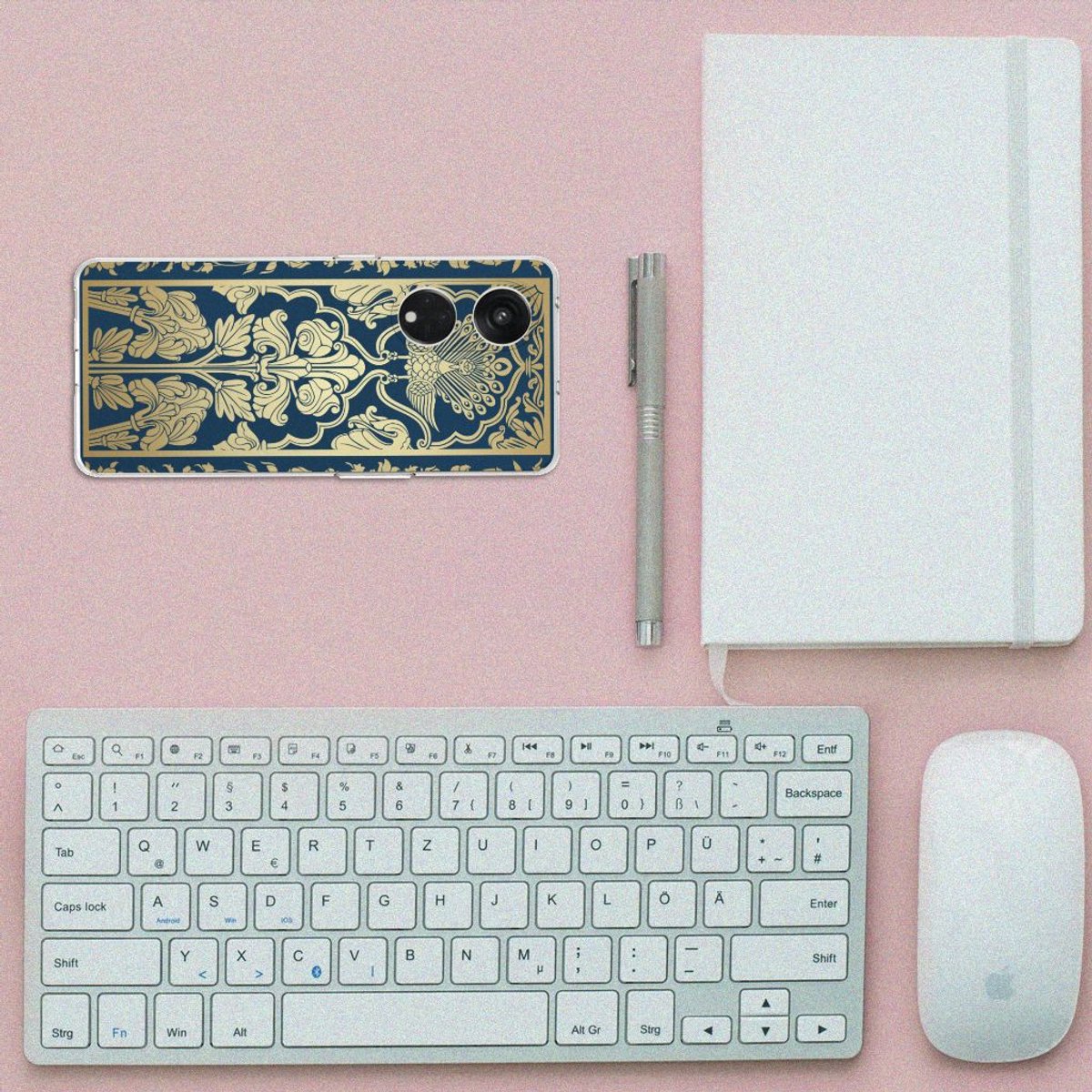 OPPO Reno8 T 5G TPU Case Beige Flowers