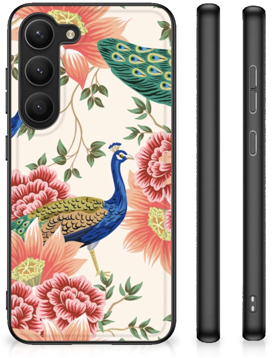 Dierenprint Telefoonhoesje voor Samsung Galaxy S23 Pink Peacock