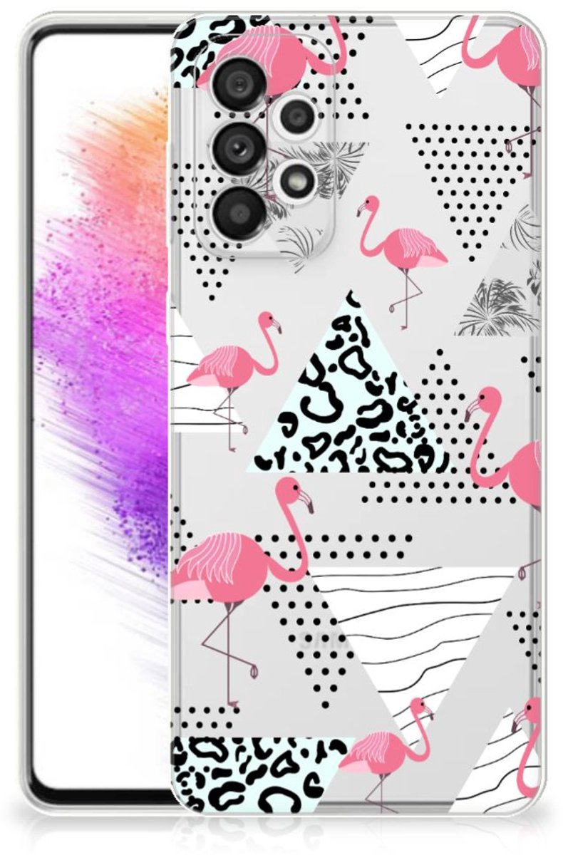 Samsung Galaxy A73 5G TPU Hoesje Flamingo Triangle