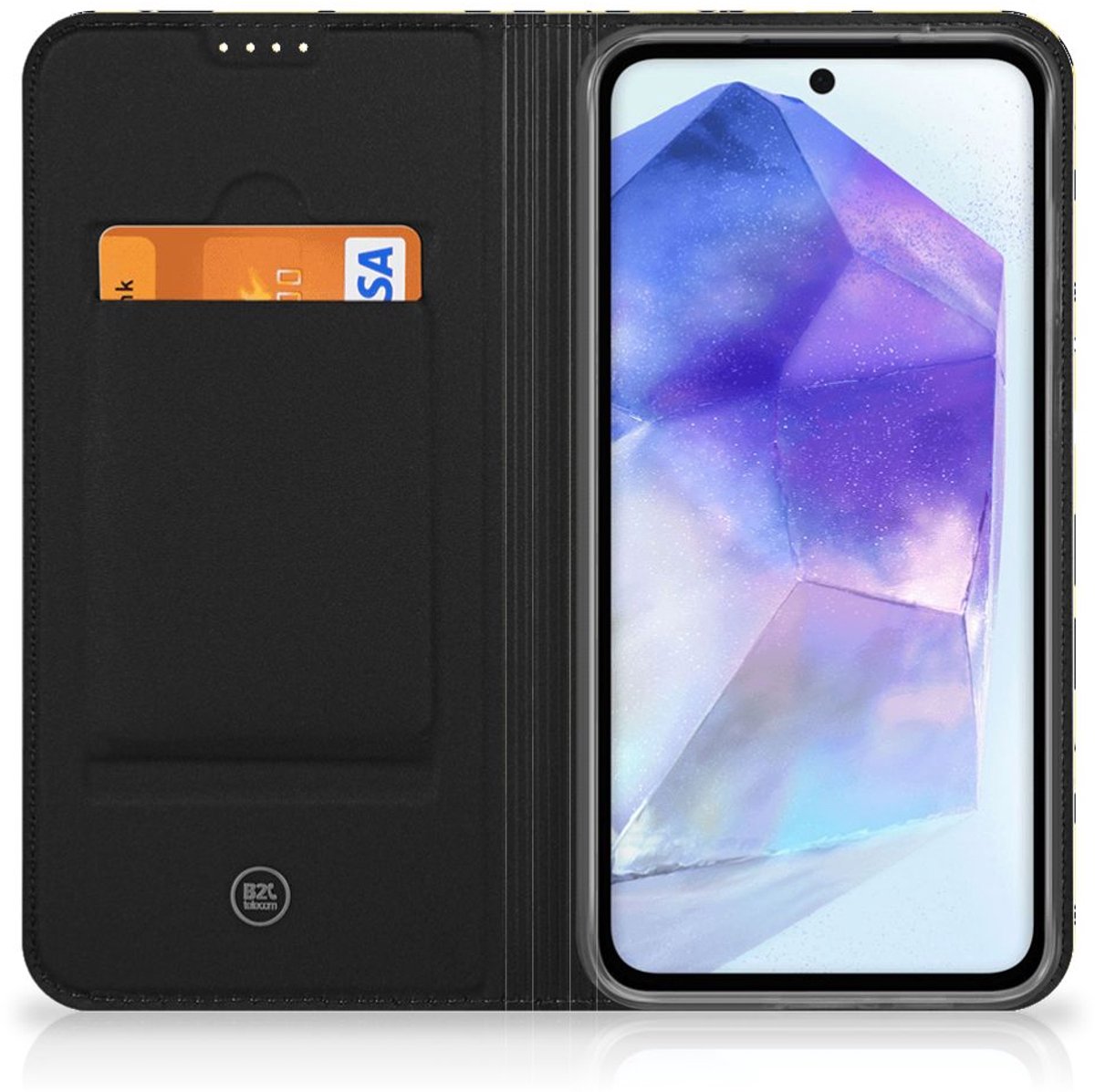 Mobiel BookCase Samsung Galaxy A55 Punk Geel