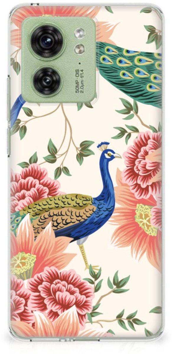 TPU Hoesje voor Motorola Edge 40 Pink Peacock