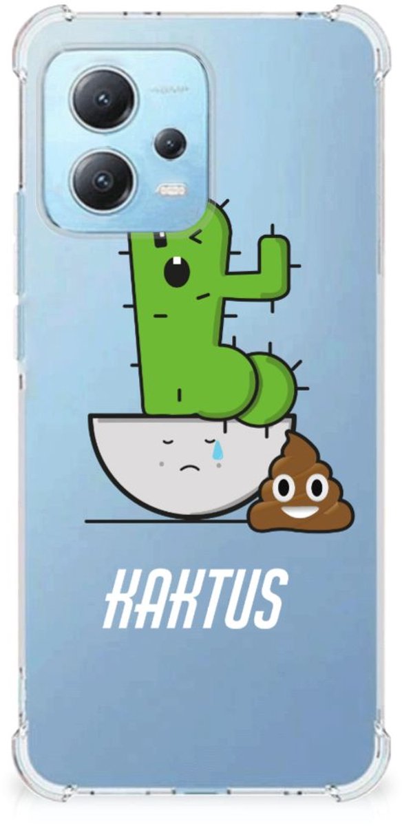 Xiaomi Redmi Note 12 5G Stevig Bumper Hoesje Cactus Poo