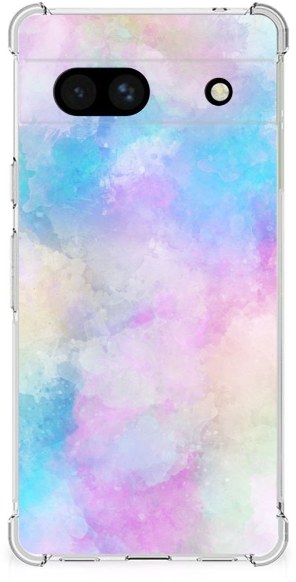 TPU Case Anti-Shock voor Back Cover Google Pixel 7A Watercolor Light