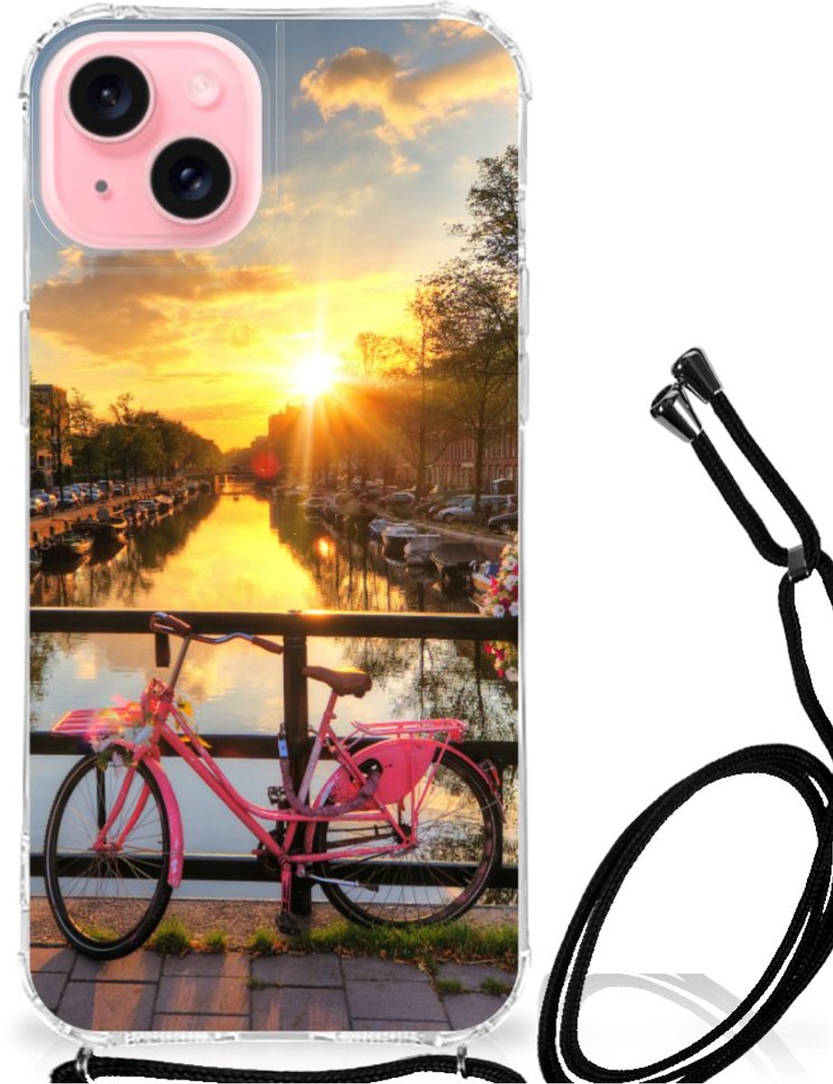 iPhone 15 Plus Telefoonhoesje met valbescherming Amsterdamse Grachten