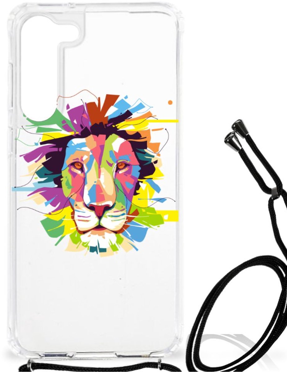 Samsung Galaxy S23 Plus Stevig Bumper Hoesje Lion Color