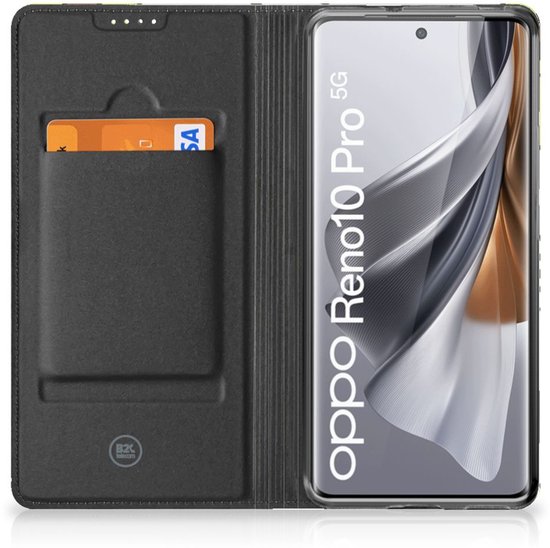 Bookcase mobile Valentine Gift Cheveux Convient pour OPPO Reno10 | 10 Pro Smart Cover Case Avocat Chantant