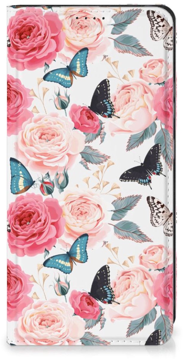Standcase Hoesje voor Samsung Galaxy Xcover 7 Smart Cover Butterfly Roses