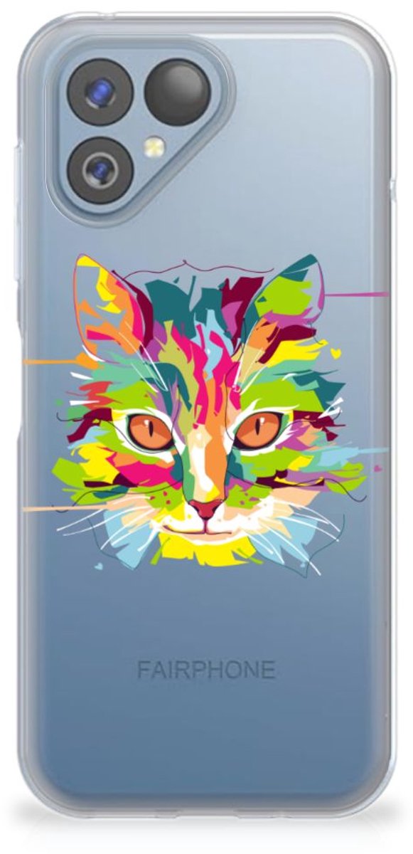 Fairphone 5 Telefoonhoesje met Naam Cat Color