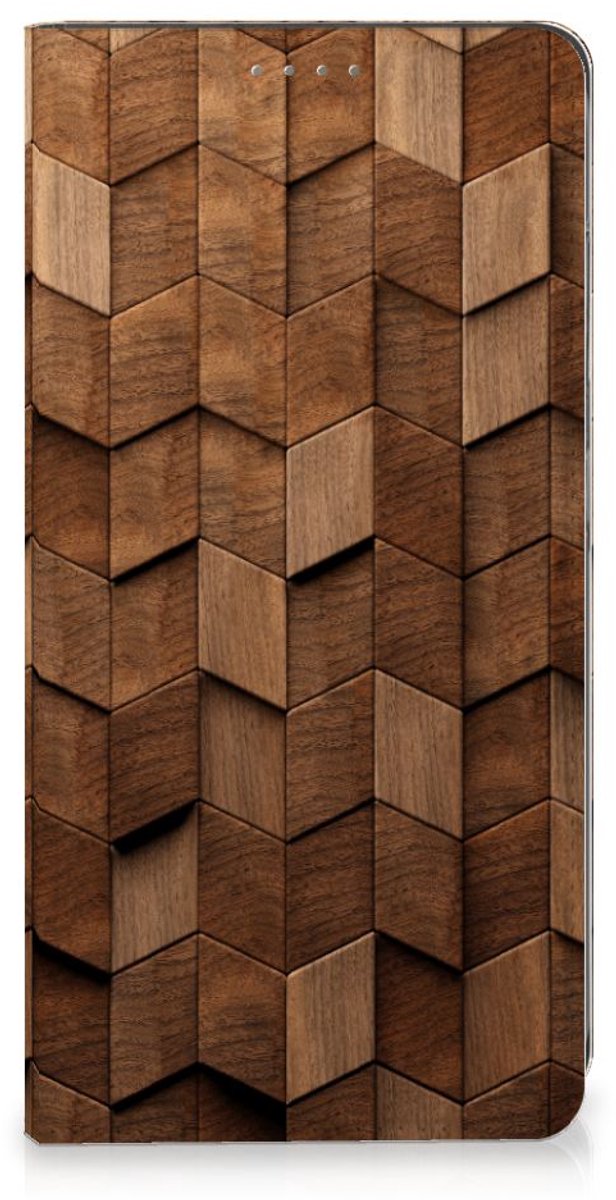 Book Wallet Case voor Samsung Galaxy S24 Wooden Cubes