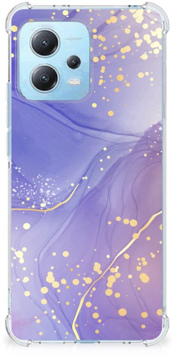 Back Cover voor Xiaomi Redmi Note 12 5G Watercolor Paars