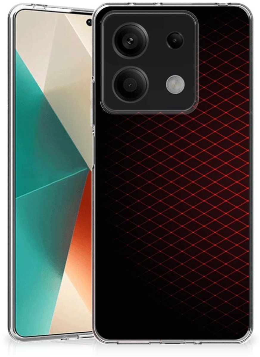 Xiaomi Redmi Note 13 5G TPU bumper Geruit Rood
