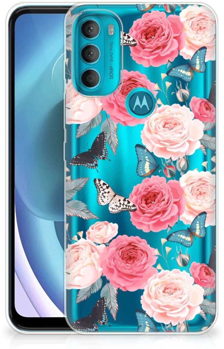 Motorola Moto G71 5G TPU Case Butterfly Roses