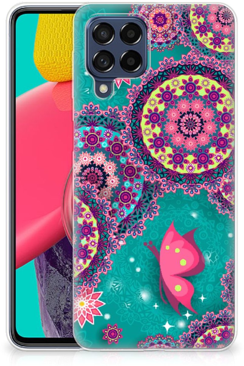 Samsung Galaxy M53 Hoesje maken Cirkels en Vlinders