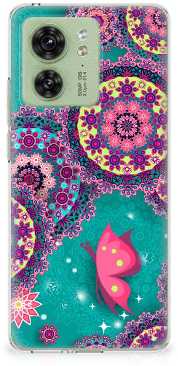 Motorola Edge 40 Hoesje maken Cirkels en Vlinders