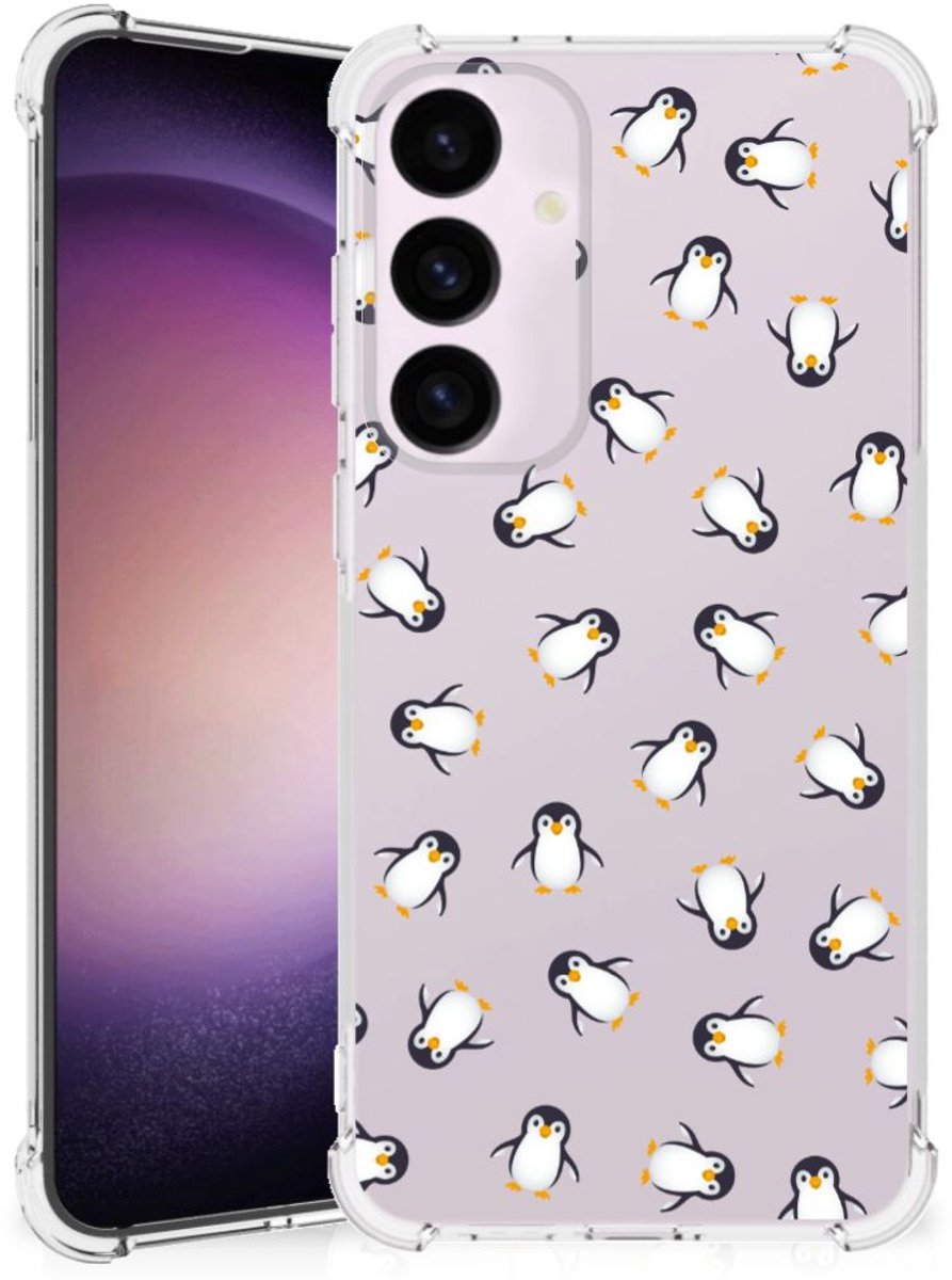 Doorzichtige Silicone Hoesje voor Samsung Galaxy S24 Plus Pinguïn