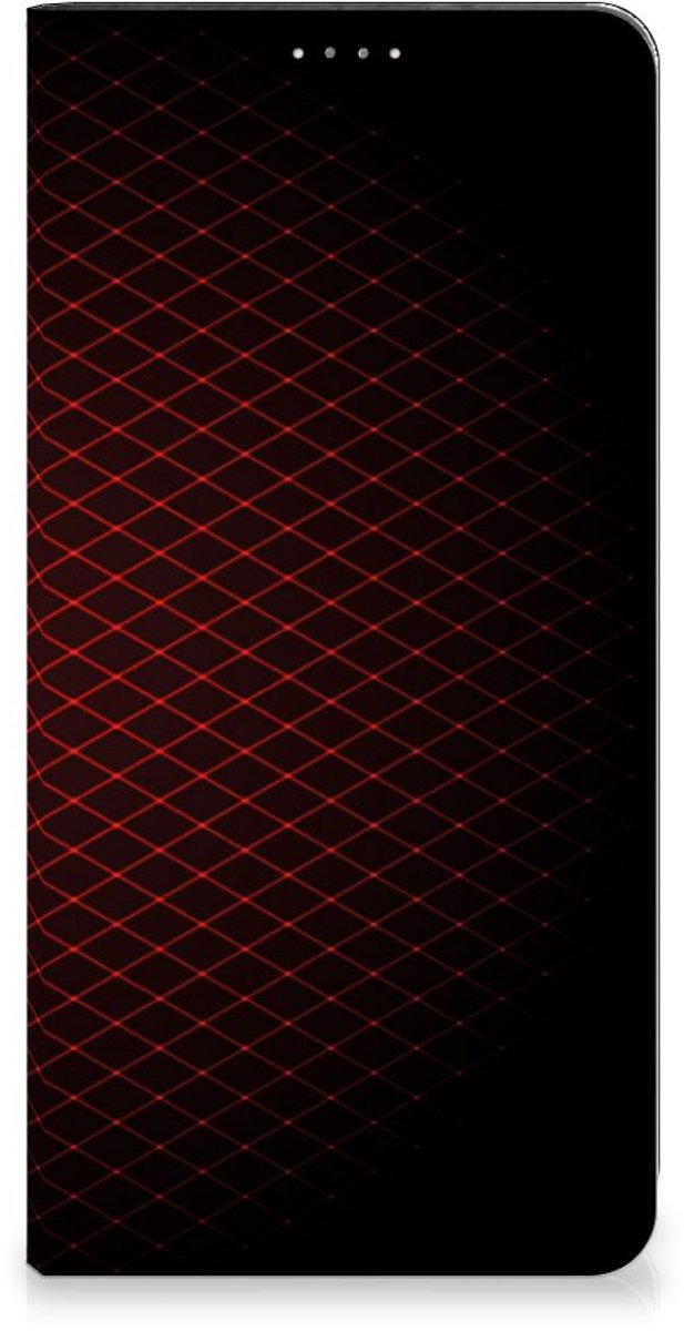 Samsung Galaxy A14 4G Hoesje met Magneet Geruit Rood