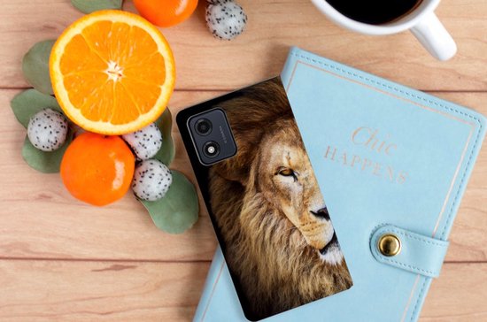 Étui avec support Motorola Moto E13 4G Smart Cover Case Lion