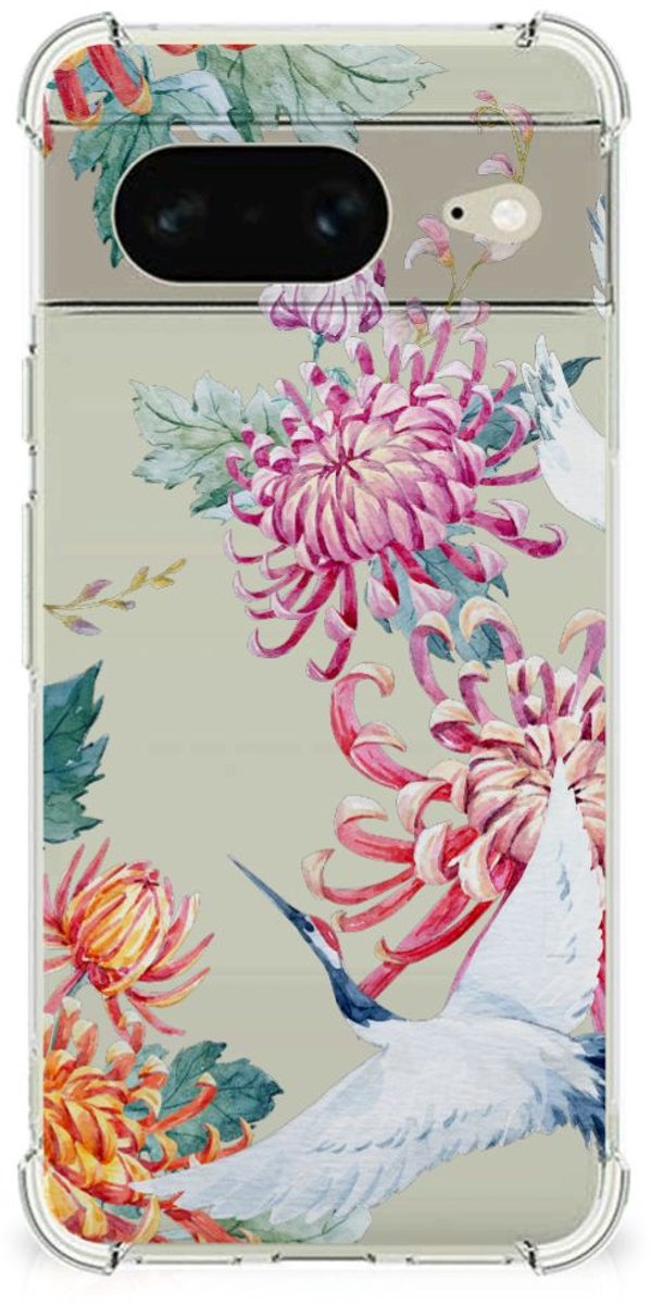 Google Pixel 8 Case Anti-shock Bird Flowers