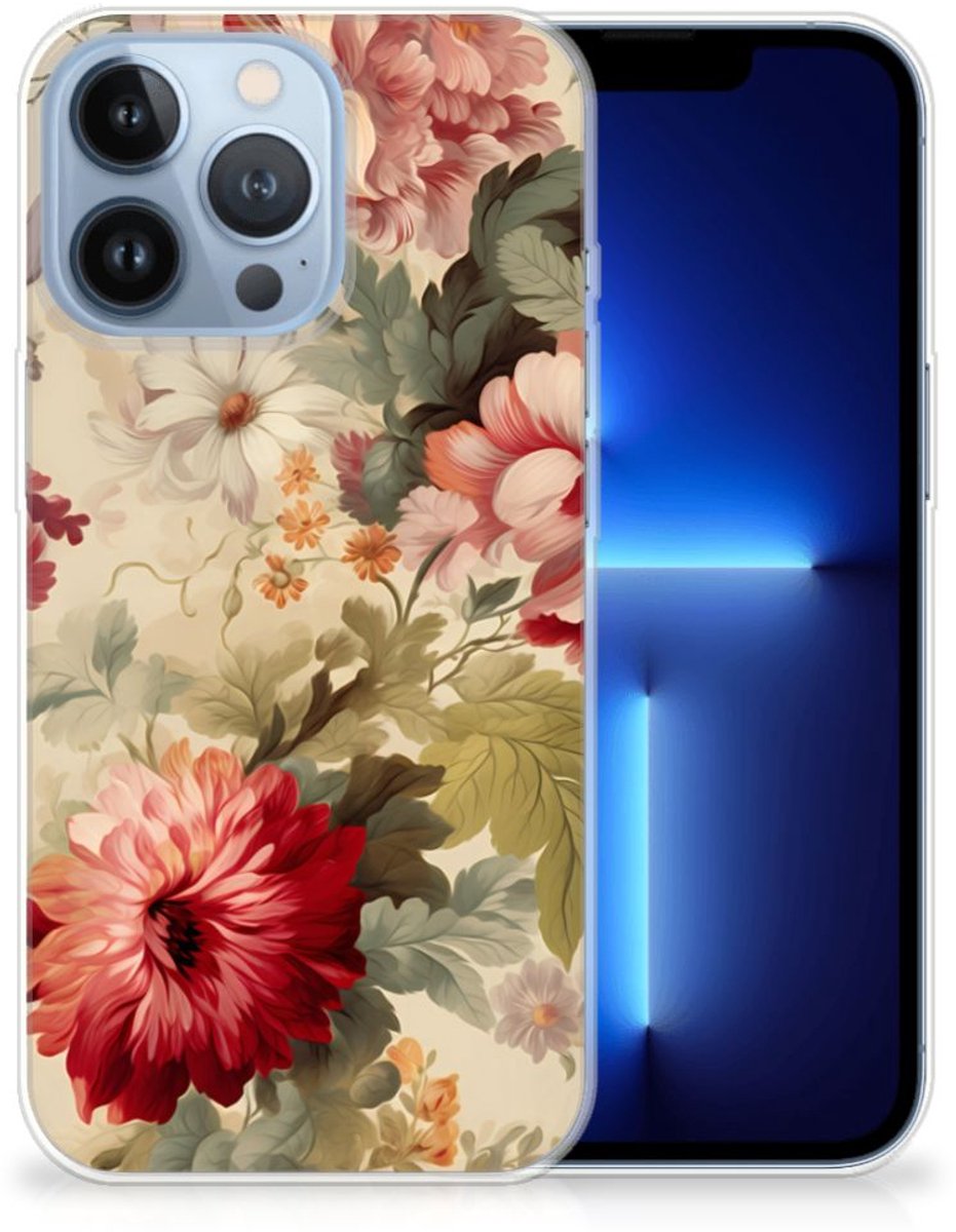 TPU Case voor Apple iPhone 13 Pro Bloemen