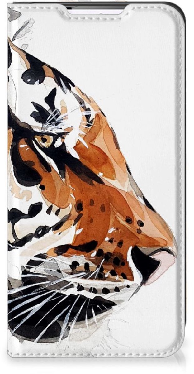 Bookcase Samsung Galaxy S22 Watercolor Tiger