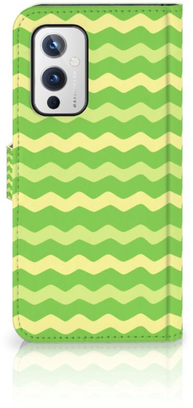 Coque OnePlus 9 Book Case Vagues Vert