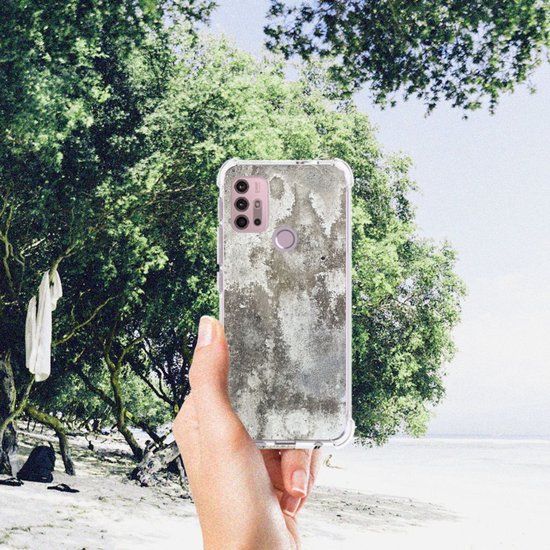 Motorola Moto G30 | G20 | G10 Anti-Shock Hoesje Beton Print