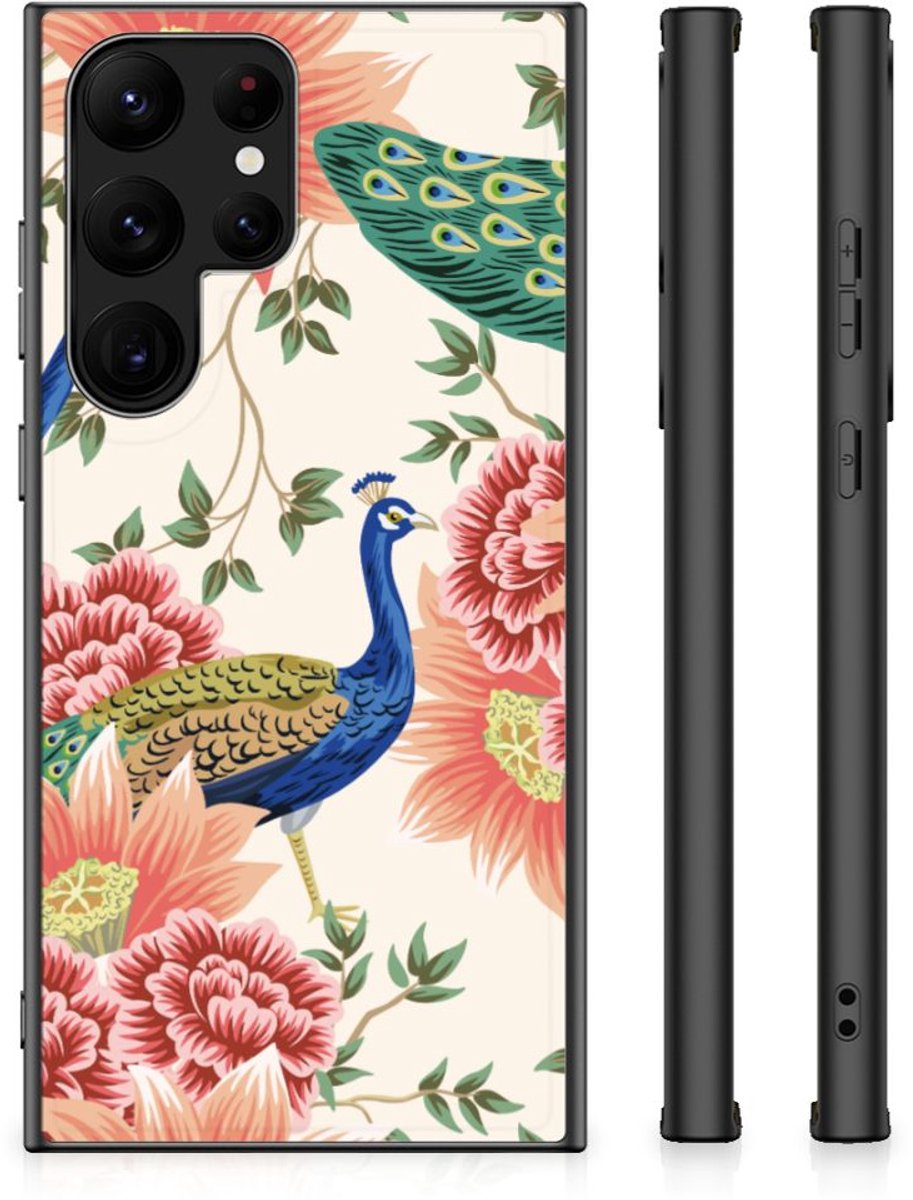 Dierenprint Telefoonhoesje voor Samsung Galaxy S23 Ultra Pink Peacock