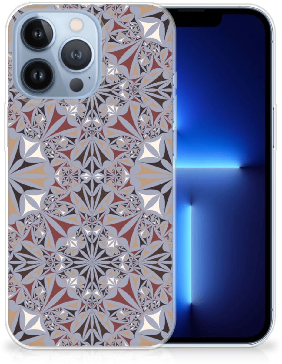 Apple iPhone 13 Pro TPU Siliconen Hoesje Flower Tiles