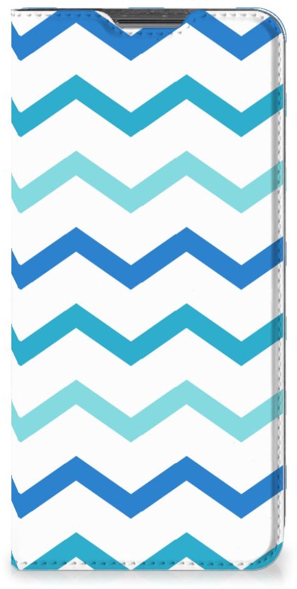 Xiaomi Redmi Note 11 Pro Hoesje met Magneet Zigzag Blauw