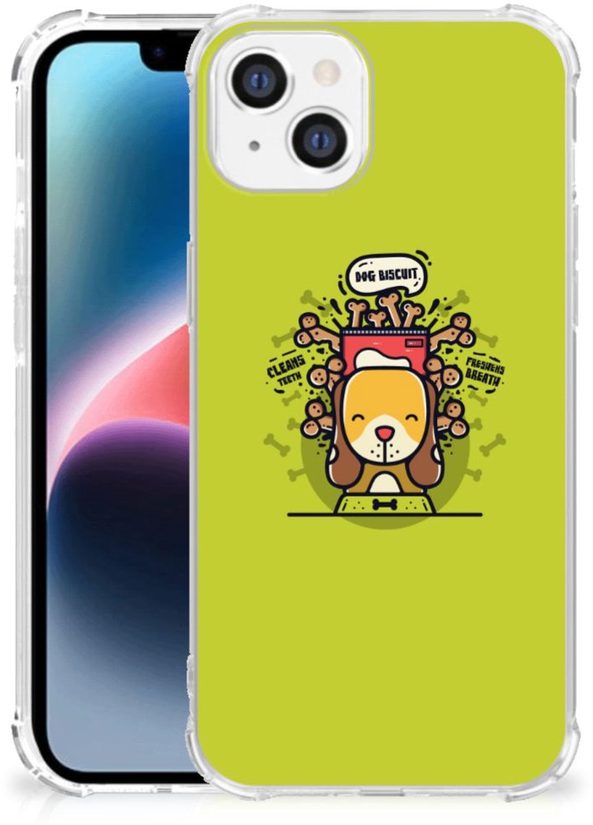 Apple iPhone 14 Plus Stevig Bumper Hoesje Doggy Biscuit