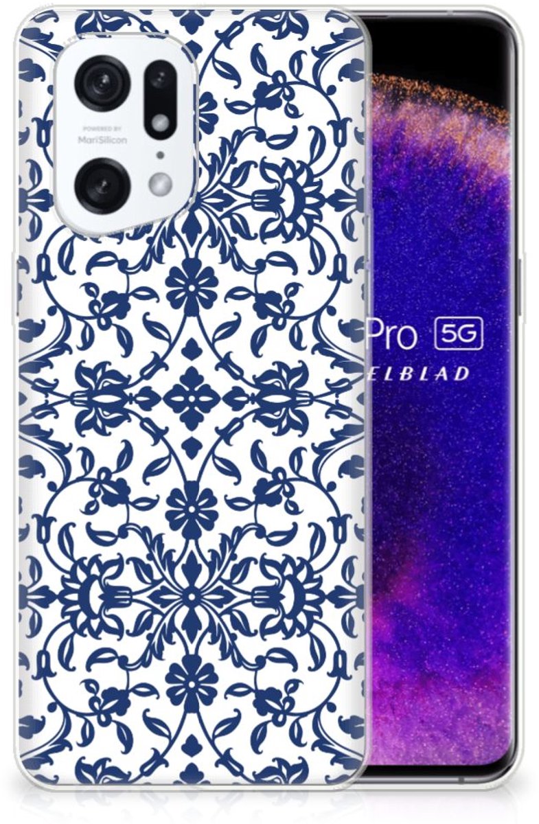 OPPO Find X5 Pro TPU Case Flower Blue