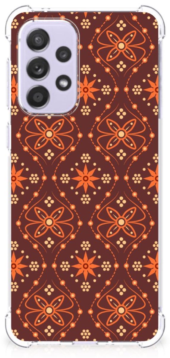 Samsung Galaxy A33 Doorzichtige Silicone Hoesje Batik Brown