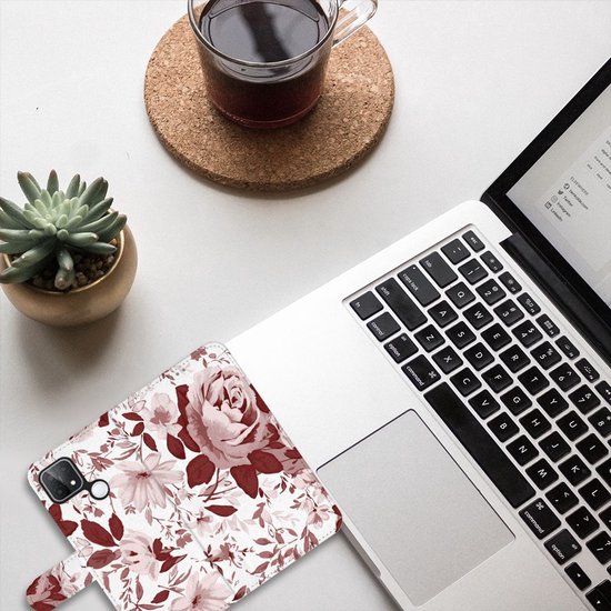 Étui pour téléphone portable OPPO A15 Bookcase Aquarelle Fleurs