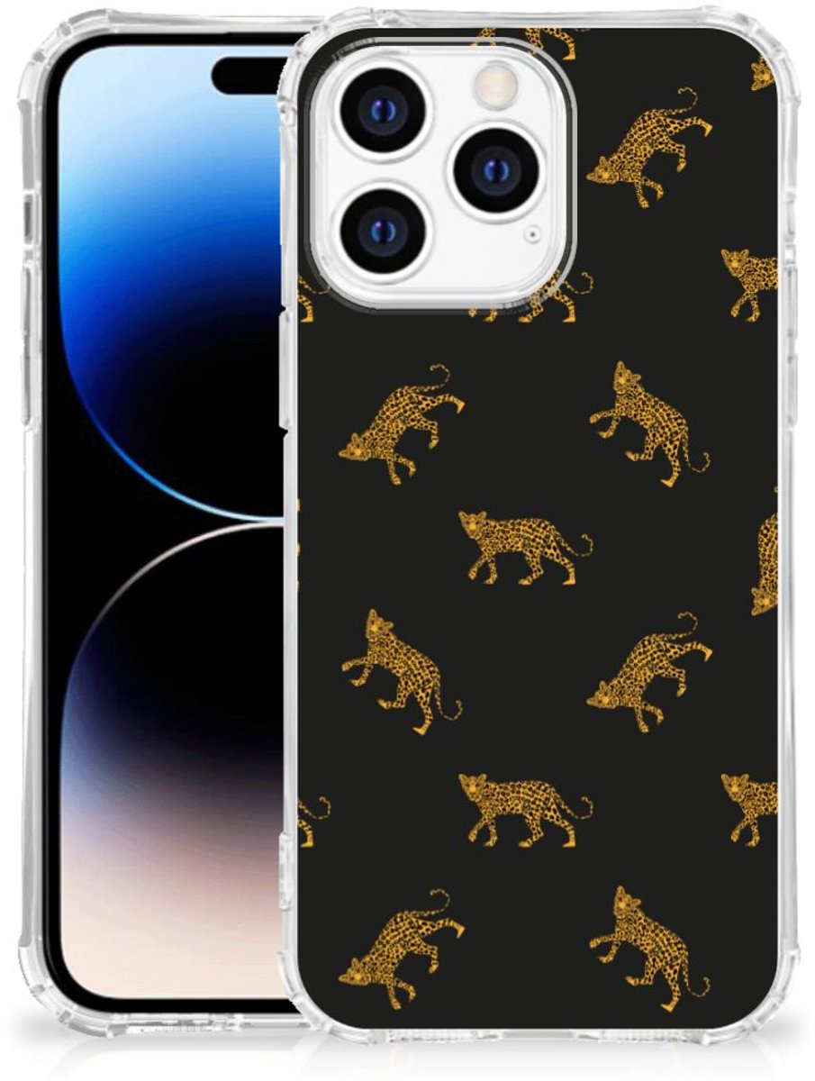 Case Anti-shock voor Apple iPhone 14 Pro Max Leopards