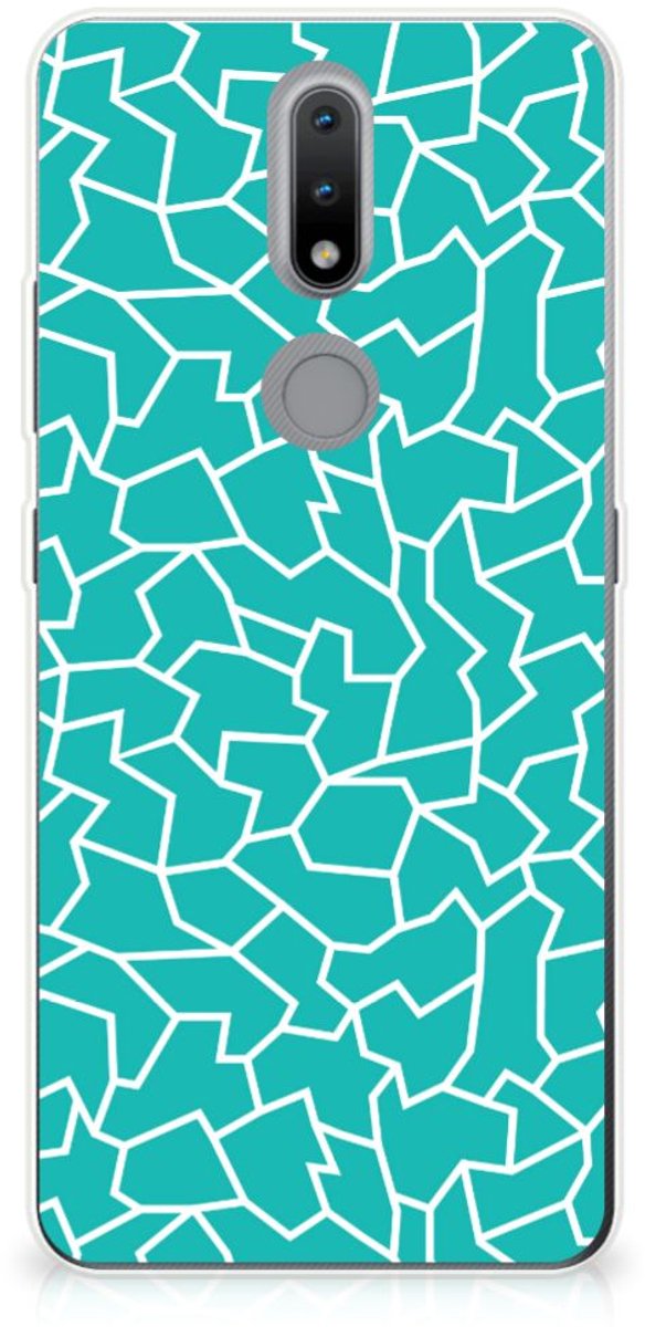 Nokia 2.4 Hoesje maken Cracks Blue