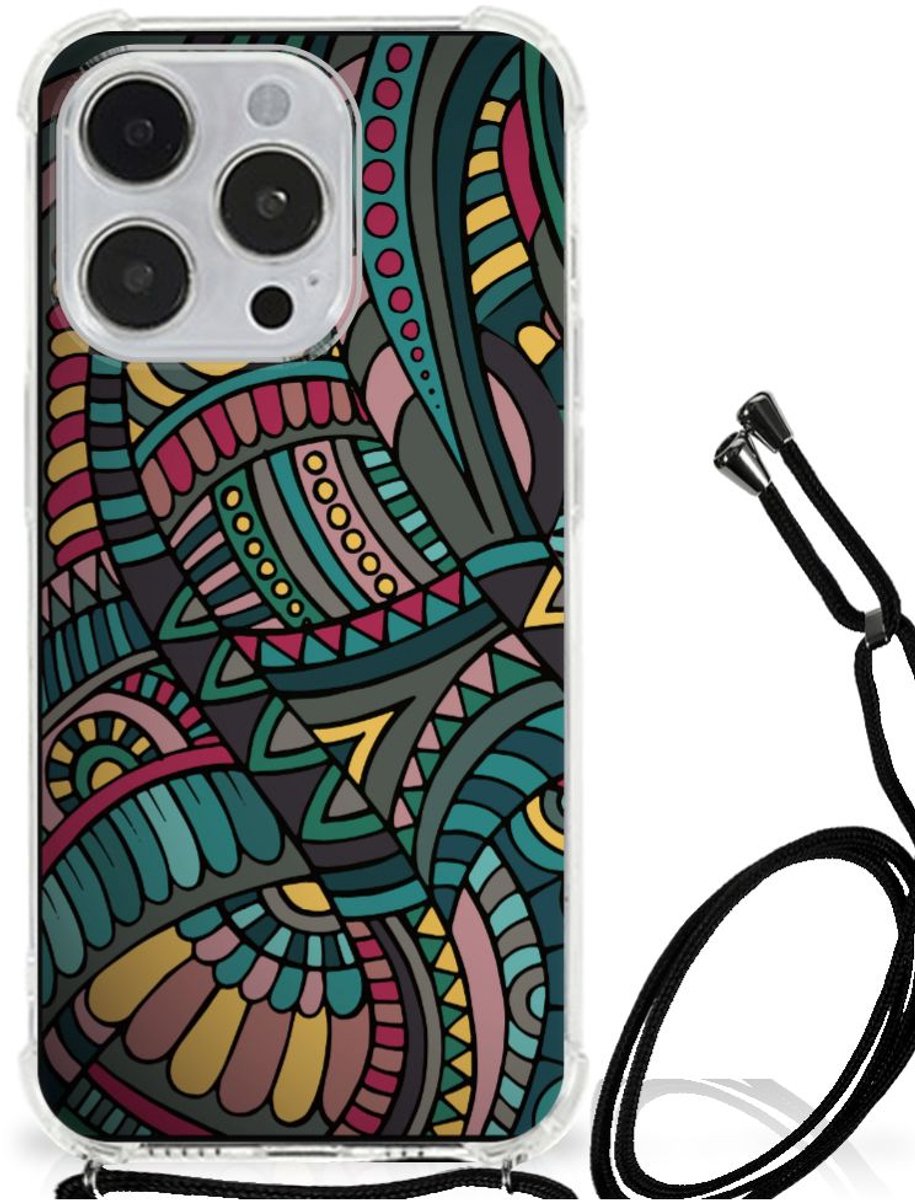 iPhone 14 Pro Max Doorzichtige Silicone Hoesje Aztec