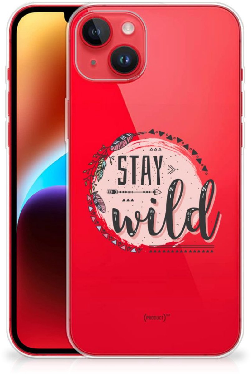 iPhone 14 Plus Telefoonhoesje met Naam Boho Stay Wild