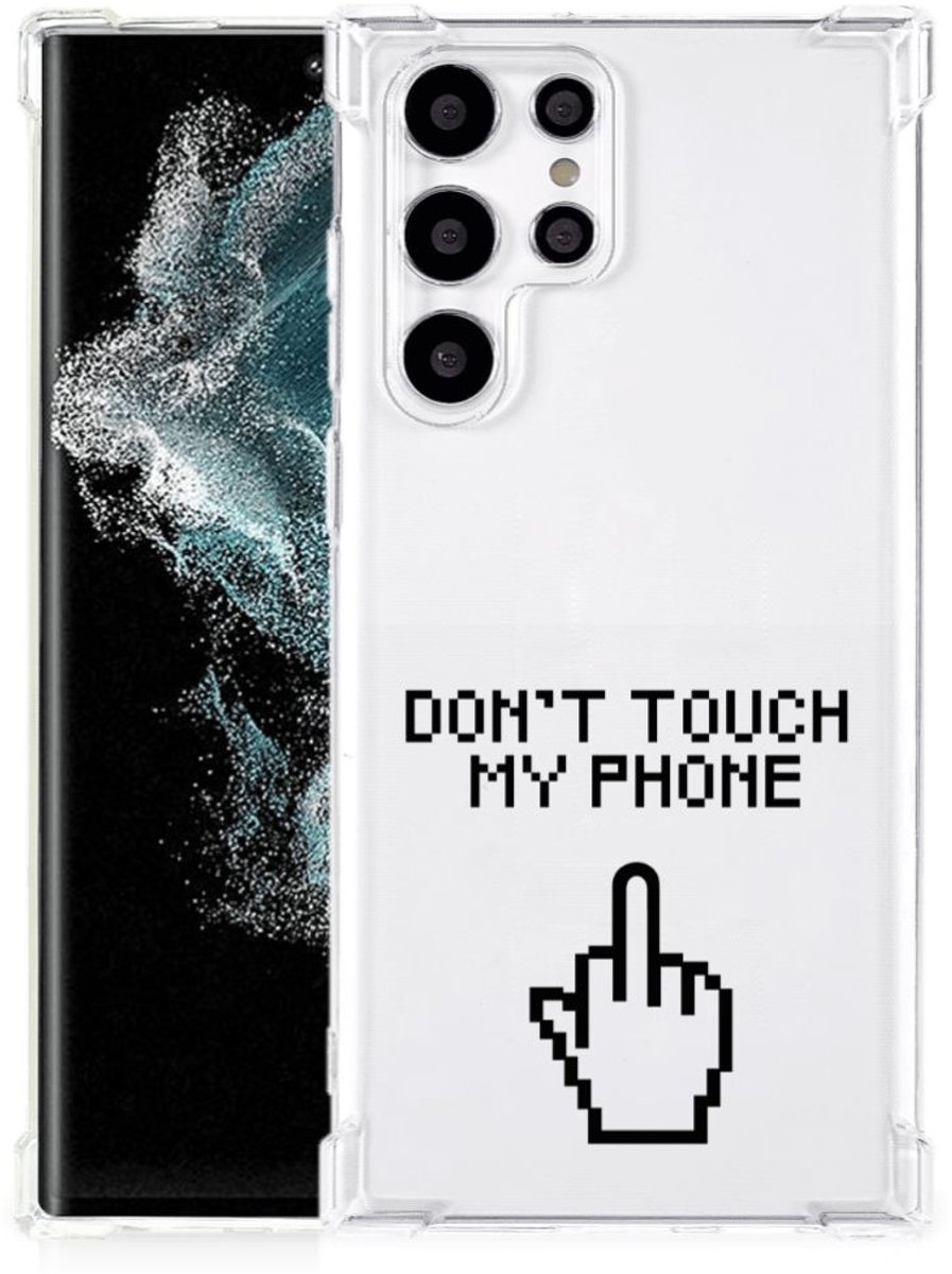 Samsung Galaxy S22 Ultra Anti Shock Case Finger Don't Touch My Phone