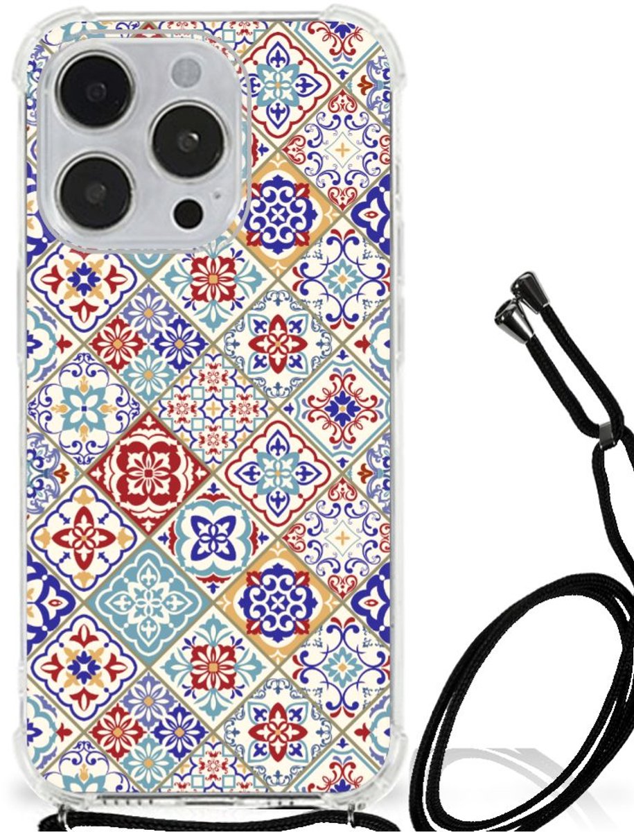 iPhone 14 Pro Anti-Shock Hoesje Tiles Color