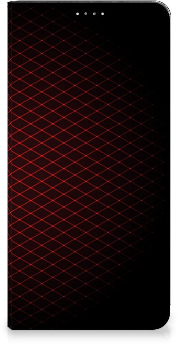 Samsung Galaxy A14 5G Hoesje met Magneet Geruit Rood