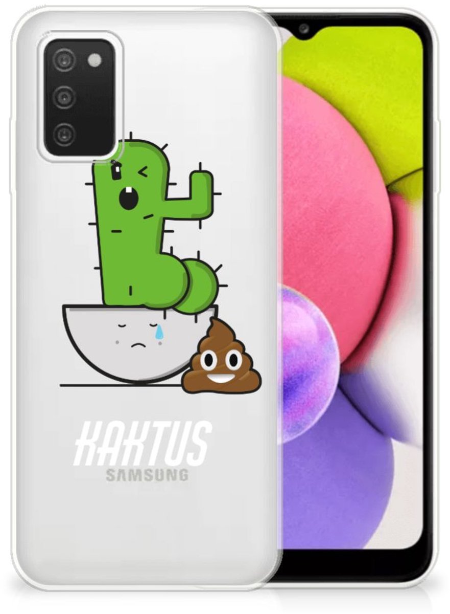Samsung Galaxy A03S Telefoonhoesje met Naam Cactus Poo